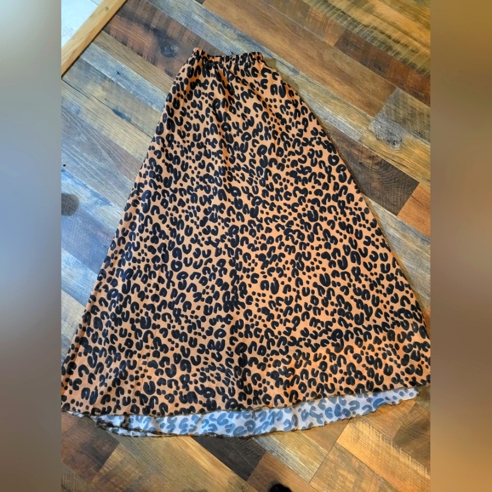 Cheetah print maxi skirt